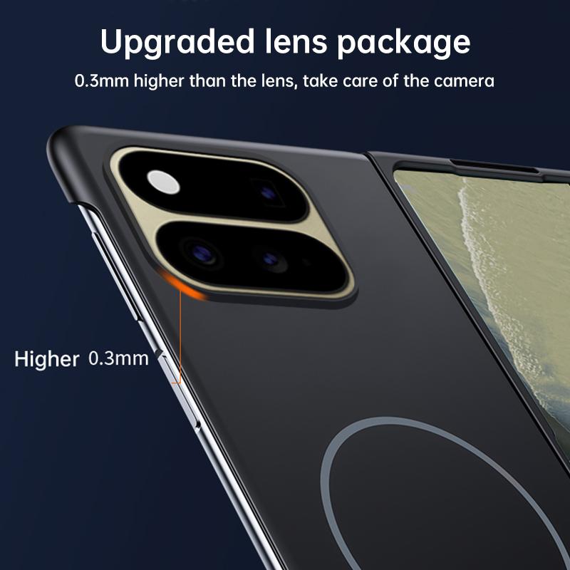 For Magsafe Ultra Thin Case For Google Pixel 11 Pro Fold Frosted Hard PC Magnetic Shockproof Phone Cover For Pixel 11Pro Fold