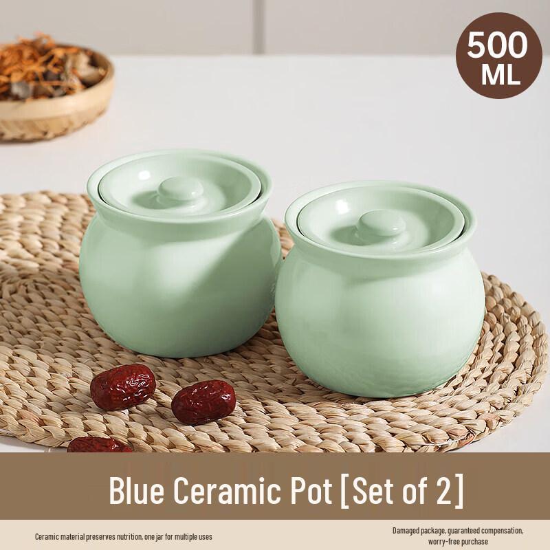 Individual Ceramic Double Boiler Stew Pot