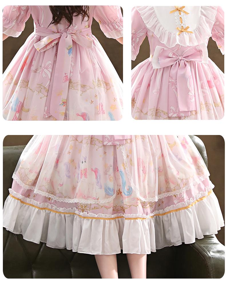 2026 New Lolita Princess Summer Short-Sleeve Stylish Girls' Dress
