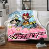 1pc Powerpuff Girls Blanket Lightweight Flannel Throw For Sofa, Bed, Travel, Livingroom, Office, Couch, Chair, And Bed
