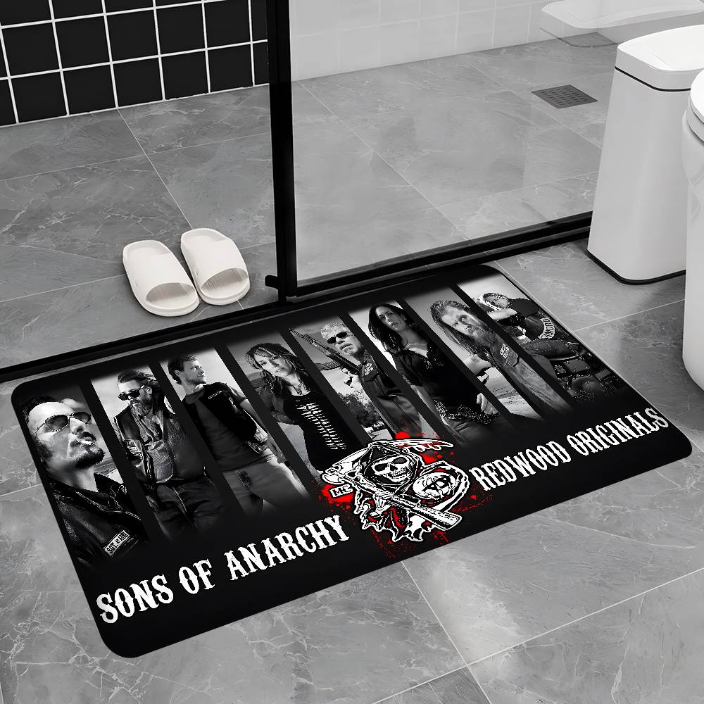 Sons Of Anarchy TV.webp Floor Mat Rectangle Anti-slip Home Soft Badmat Front Door Indoor Outdoor Mat Hotel Decor Mat