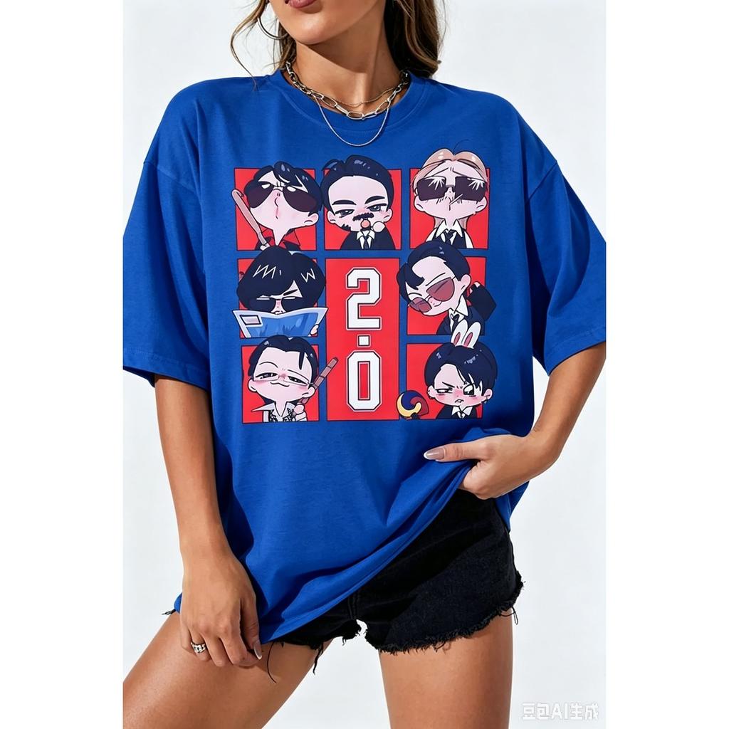 BTS Army Graphic T-shirt Men Women Oversized Streetwear Y2k World Tour Short-sleeved Unisex Casual Loose Comfortable Female Male Clothing