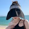 Summer Hat Women's High-end Empty Top Shell Hat Seaside Travel Sun Protection Sun Hat Folding Sun Hat Tide