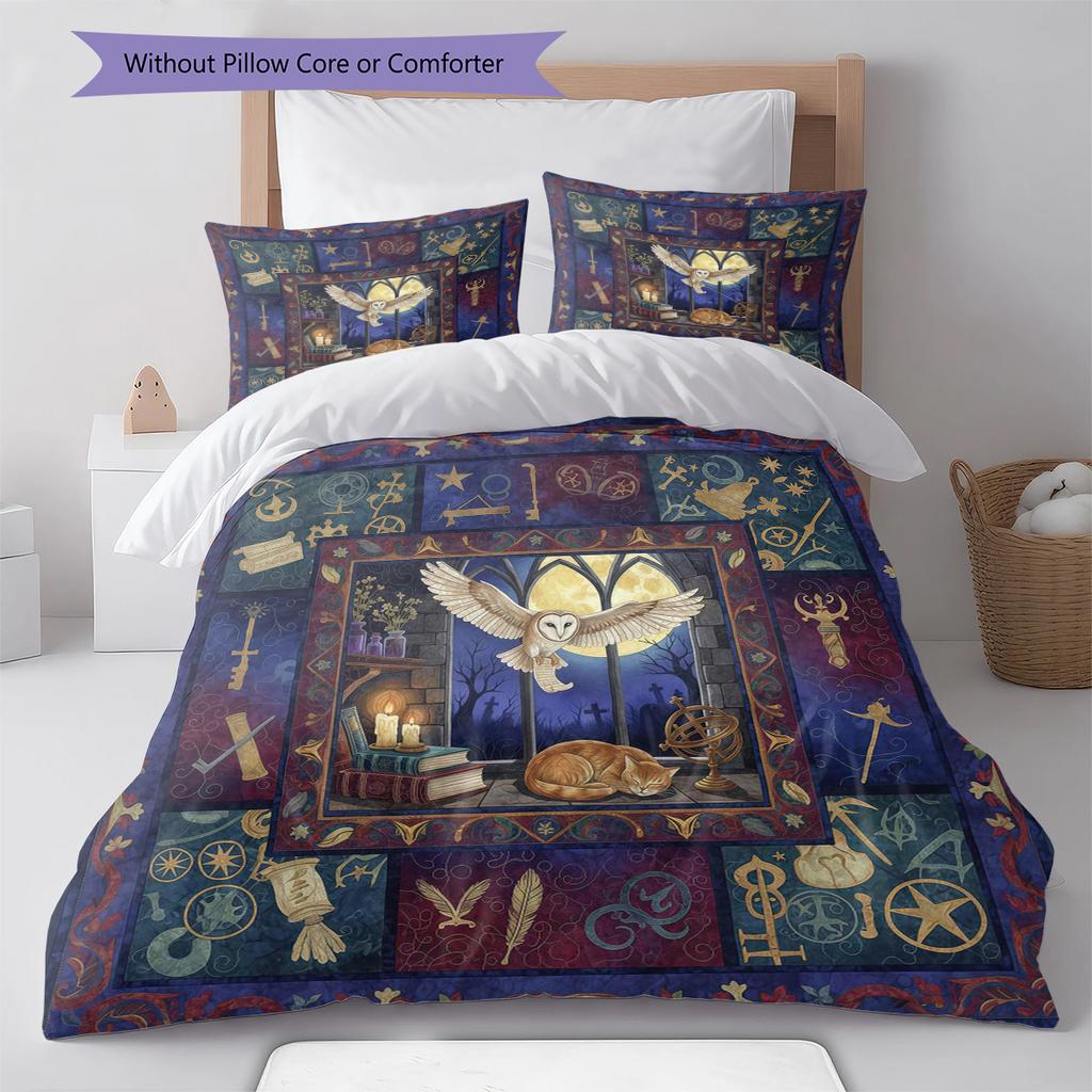 Cartoon Pattern Bedding Quilt Set Quilt Cover Pillowcase Home Decoration Birthday Gift (1 * duvet cover + 2 * pillowcase, without core)