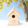 Small Stand Garden Bird House Durable Bird Nest House Convenient Wooden Bird House  Indoor Use