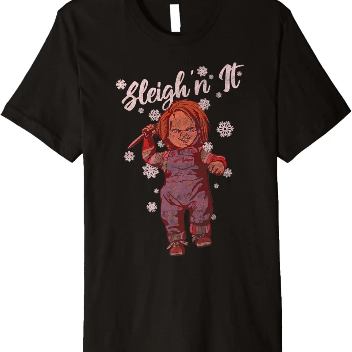 Chucky Christmas Sleigh N It Premium T-Shirt S