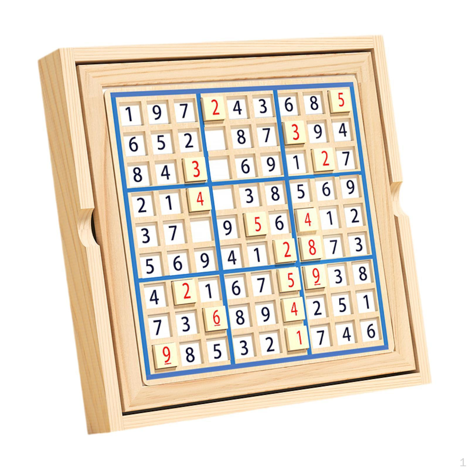 Wooden Sudoku Board Game Set,Brain Teaser,Educational Toy Puzzle Toy,Family Game,Wooden