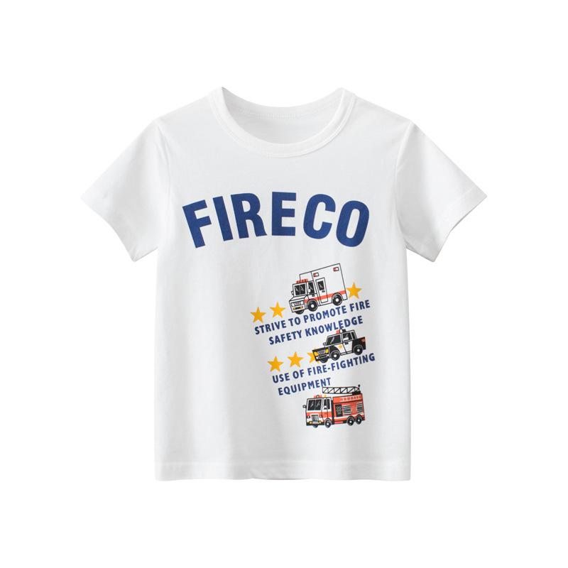 27kids Summer New Children's Round Neck Short-Sleeve T-shirt for Boys
