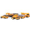1:64 6pcs Alloy Engineering Vehicle Toys Slide Rotatable Portable Heavy Duty Transport Vehicle Toys for Kids Children