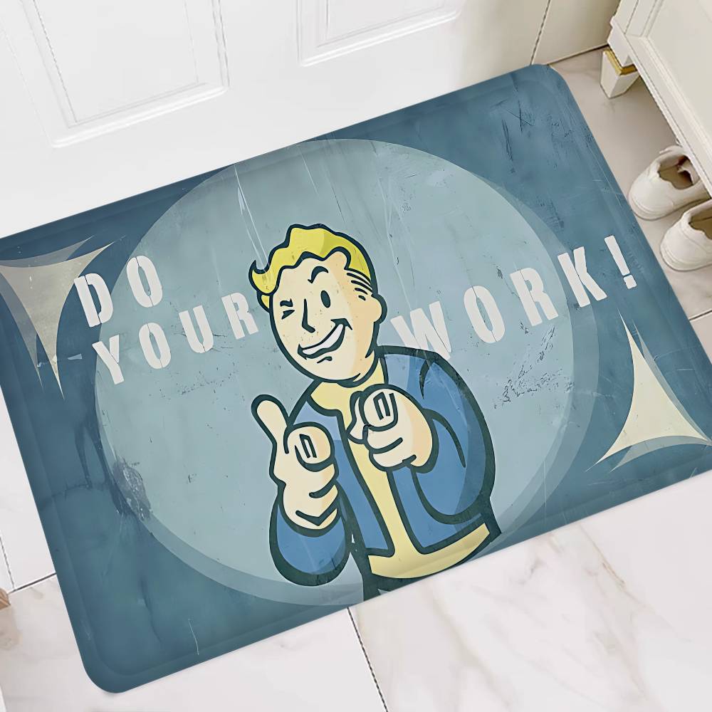 Game Vault Tec F-Fallout Kamer Matten Antislip Absorbeert Water Lange Strip Kussen Slaapkamer Mat Huishoudelijke Tapijten