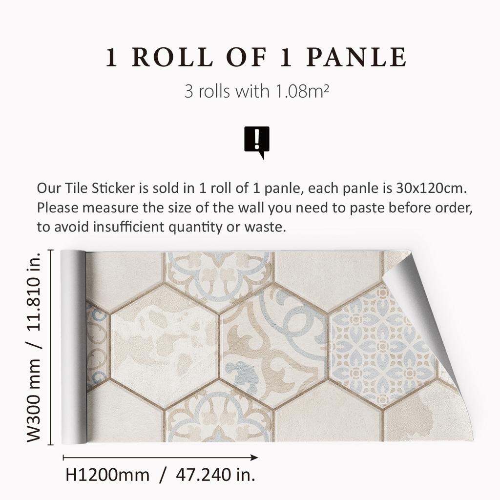 Bohemian Style Thickened Kitchen Sticker Waterproof Self-Adhesive Kitchen And Bathroom Wall Sticker Home Decoration Ethnic Pattern Wall Sticker