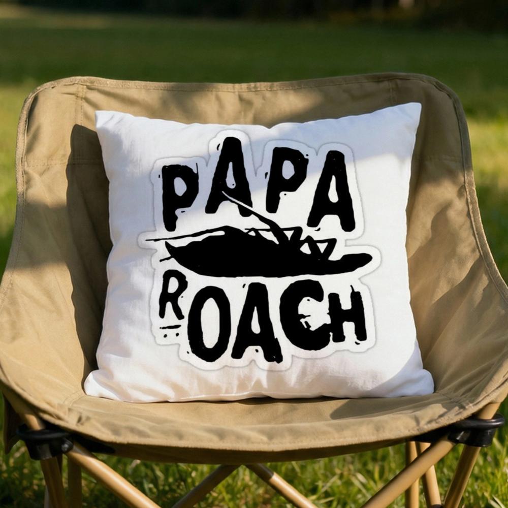 Band PPapa RRoach Cushion Cover Soft Reversible Durable Pillow Cover MultiScene Use for Home Car Daily Comfort