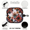 2D-Boho Floral Printed Protective Sunglasses Case, Vintage Flower Pattern Eyeglasses Holder, Stylish Travel Eyewear Organizer Box, Fashion Accessories
