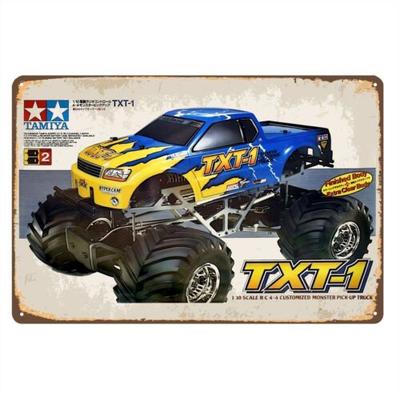 Poster Metalic Vintage Mașină RC - Camion Tamiya Txt-1 20x30cm-aluminiu