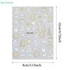 Christmas Tree Bronzing Nail Stickers,3D Relief White Snowflake Round Wreath DIY Wearable Nail Decorations