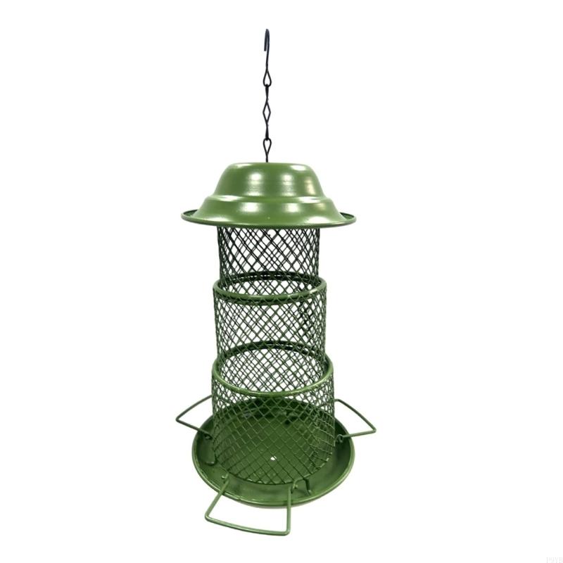 Heavy Duty Metal Hanging Wild Bird Feeder Squirrels Proof Large Roof Large Tray for Garden Outdoor Bird Feeder