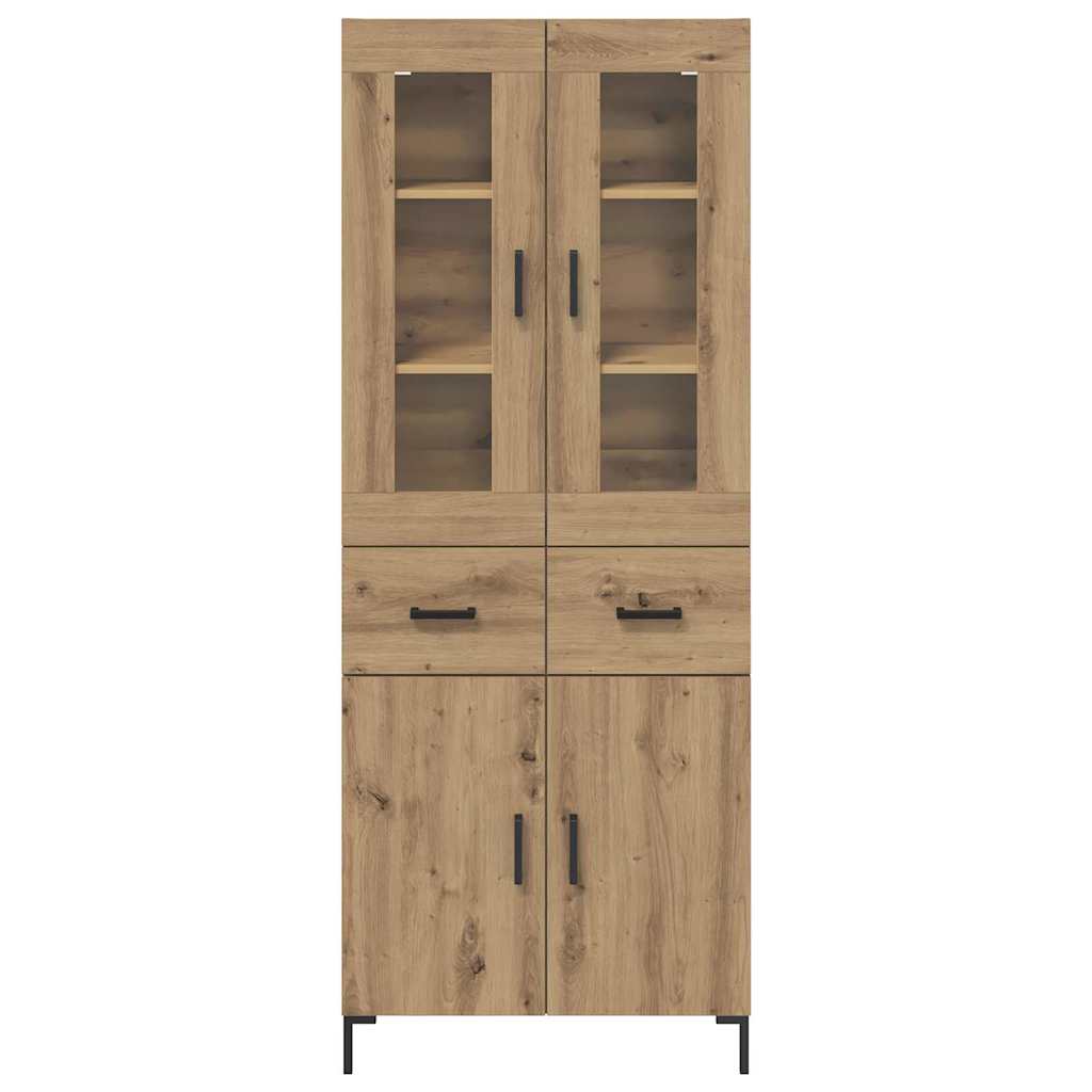 Highboard with Drawers 2 Pcs Artisan Oak Wood Based Material