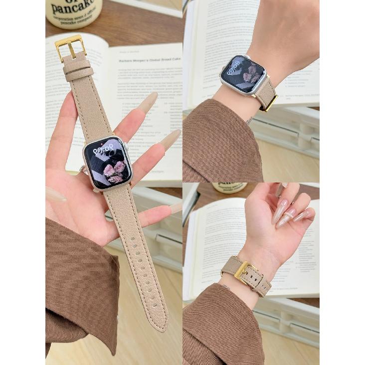High Quality Leather Loop For Apple Watch Band Women 11/10/9/8/7/6/5/4/3/2/1 SE 38mm 40mm 41mm 42mm 44mm 45mm 46mm 49mm Strap