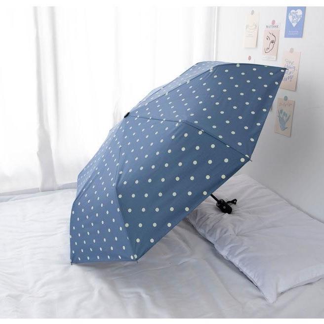 Paraguas Plegable Coreano Automático - Anti-UV, Pegamento Negro, Doble Propósito para Sol y Lluvia