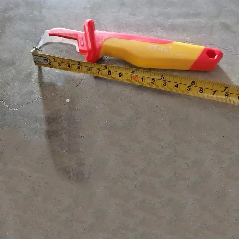 Electrician Knife Insulated Cable Stripping Snips Straight Curved Hook Fixed Blade Knife Wire Stripper Peeling Hand Tools