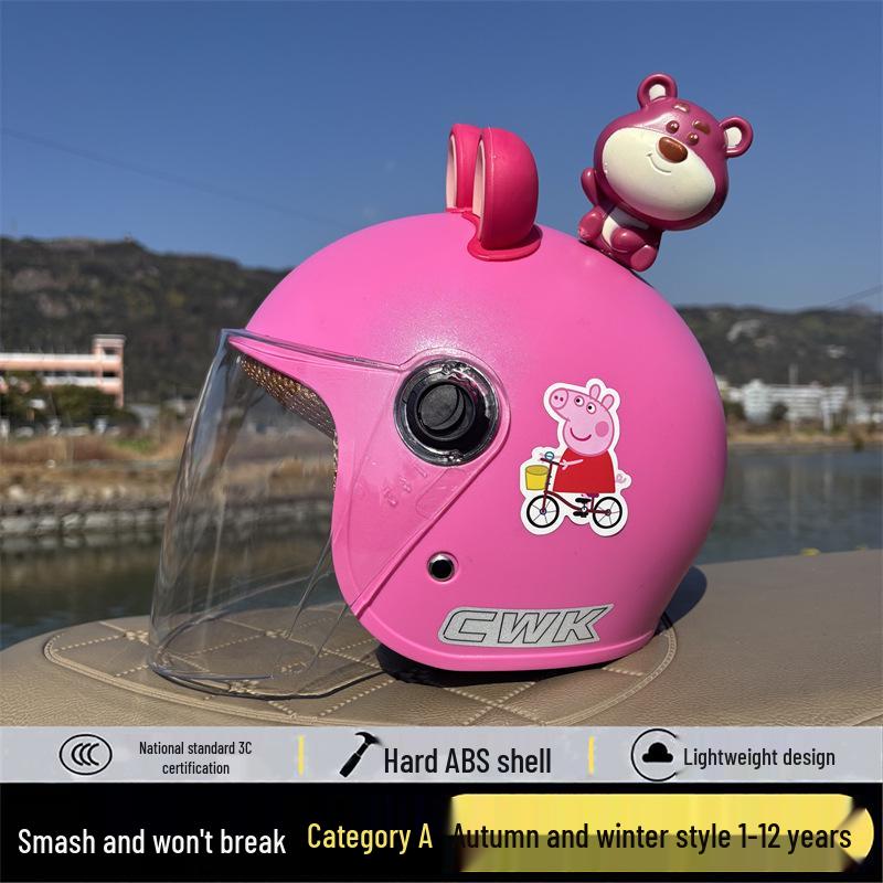 National Standard 3C Certified Children's Warm Helmet for Ages 1-12 - Autumn/Winter, Electric Scooter Use