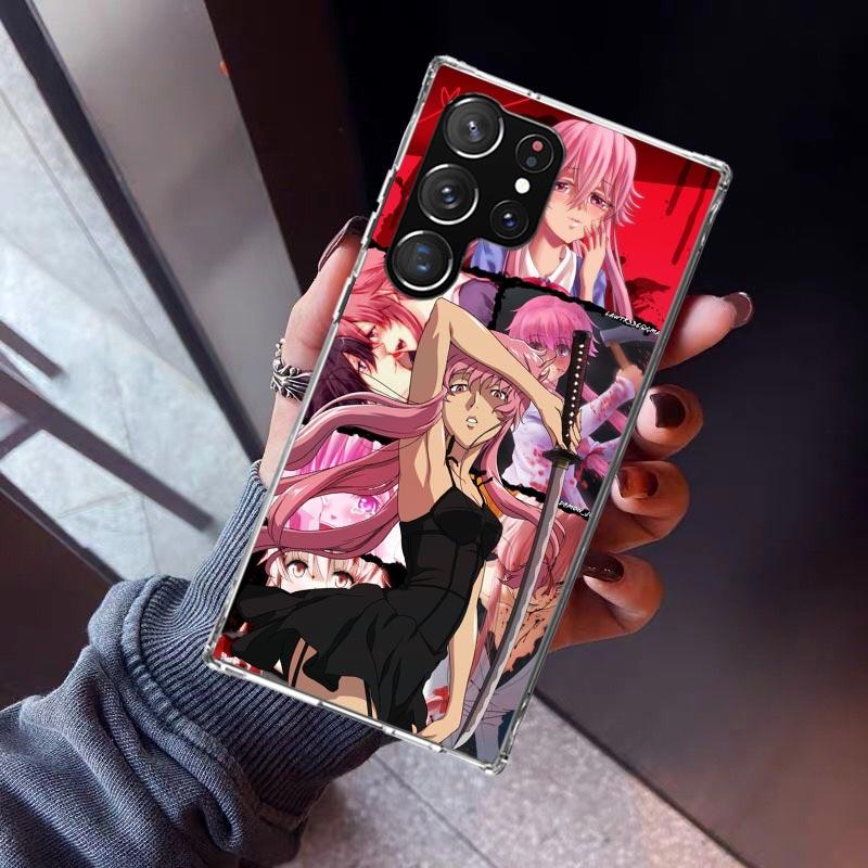 Mirai Nikki Gasai Yuno Anime Phone Case for Samsung Galaxy S26 S25 Edge S24 S23 Ultra S22 Plus S21 FE S20 + Soft Cover Print Fun