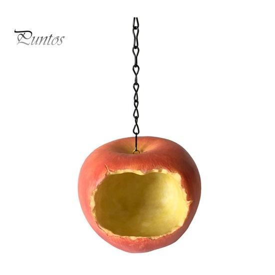 Weather-resistant Bird Feeder Fruit Shape Hanging Feeder, Outside Resin Bowl, Weather-proof Feeding Station for Outdoor Garden Patio Yard