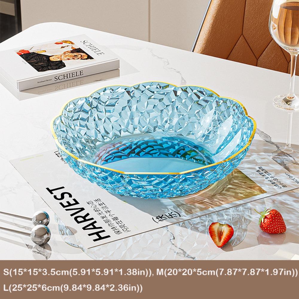 Blumenförmige Dessert-Salatschale Diamant Snackteller Exquisite Obstplatte Wohnzimmer