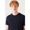 Men's Black 100% Cotton Breathable Crew Neck Standard Fit Regular Cut T-shirt E001000