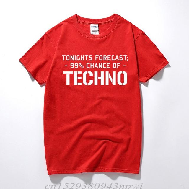 Detroit techno slogan printed mens tshirt forecast club dance music  festival tops tees homme Cotton short sleeve t shirt S