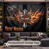 Arazzo da Parete Nome Personalizzato Modello Harley-Davidson Tessuto Stampato Personalizzato Decorazione Murale