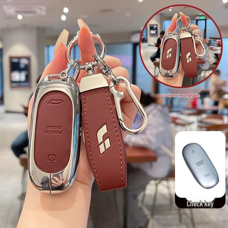 2025 Li Auto L6/L7/L8/L9 Key Case - Premium Metal & Leather Protective Shell