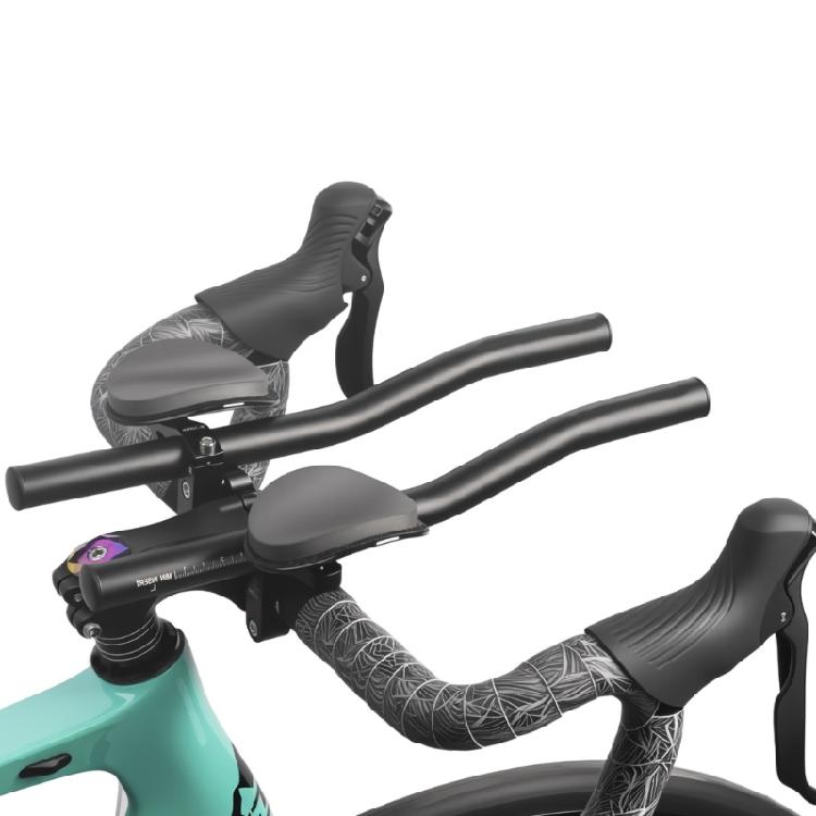 Road Bike Extension Wind Resistant Ergonomic Curved Shape Regulable Arm Position For Speed Optimization