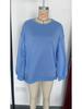 Women's Oversized Plus Velvet Round Neck Pullover Sweatshirt