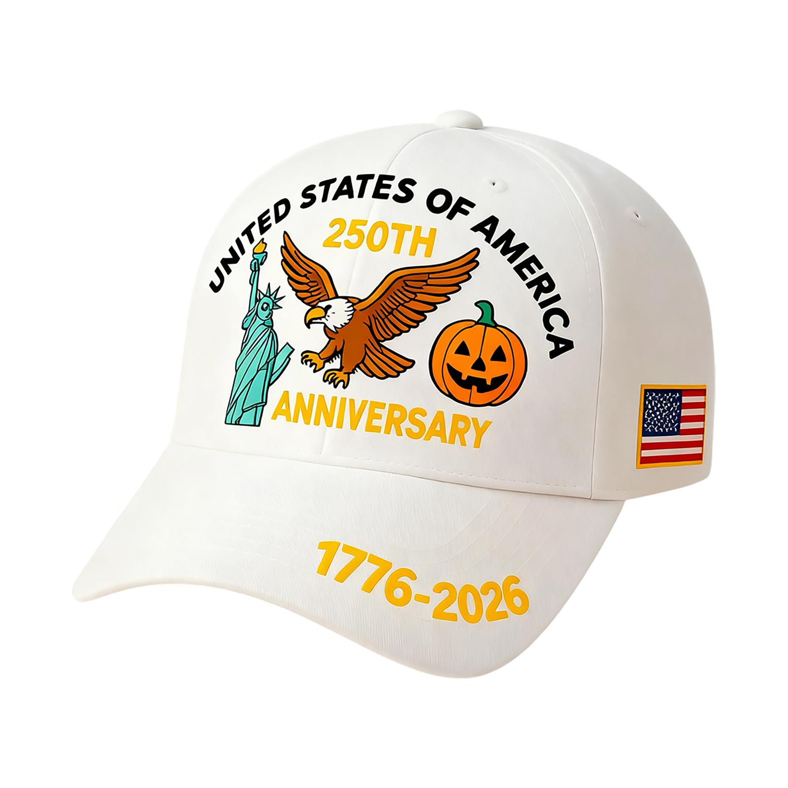 

Шляпа к 250-летию Хэллоуин Тыква Памятная шляпа к 250-летию Бейсболка Девочка Мальчик One Size