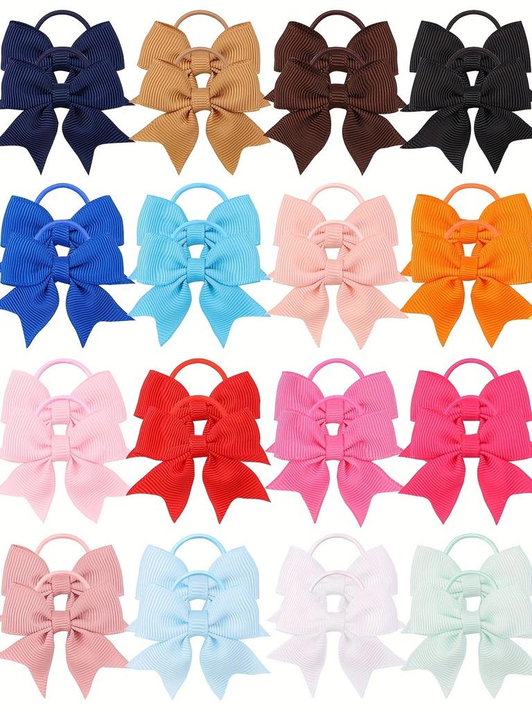 20/30/40Pieces Babies Tiny 2Inches  Hair Bows Rubber Bands Hair Ropes Ponytail Holders for Baby Girls Infant Kids Hair Accessory
