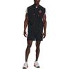 Under Armour Unifarbiger Zip-Hoodie Ärmellos Herren Tops Schwarz 1377434-001