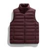 Men's Lightweight Winter Down Vest, 90% Insulated with Stand Collar, Short Fit for Sports, Group Purchase & Custom Printing Available