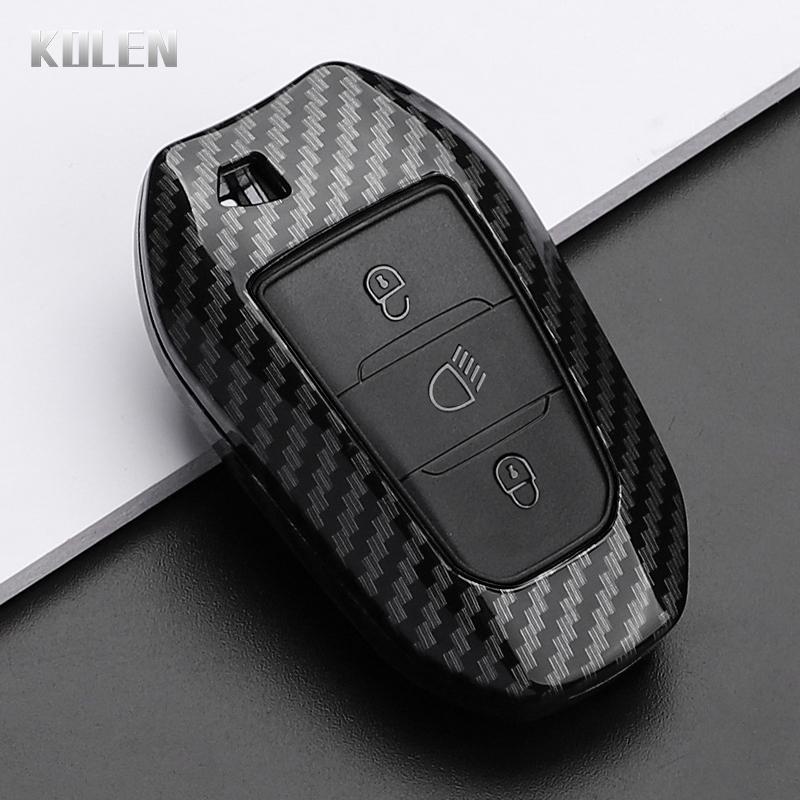 Abs Carbon Fiber Style Car Key Case Cover For Peugeot 207 208 3008 206 308 508 2008 407 5008 301 For Citroen C3 C4 C5 Berlingo