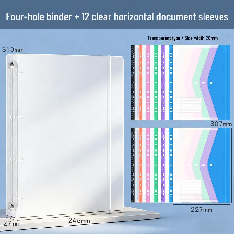 A4 Transparent Document Organizer - Leaf Folder, Office Storage, Test Paper Holder