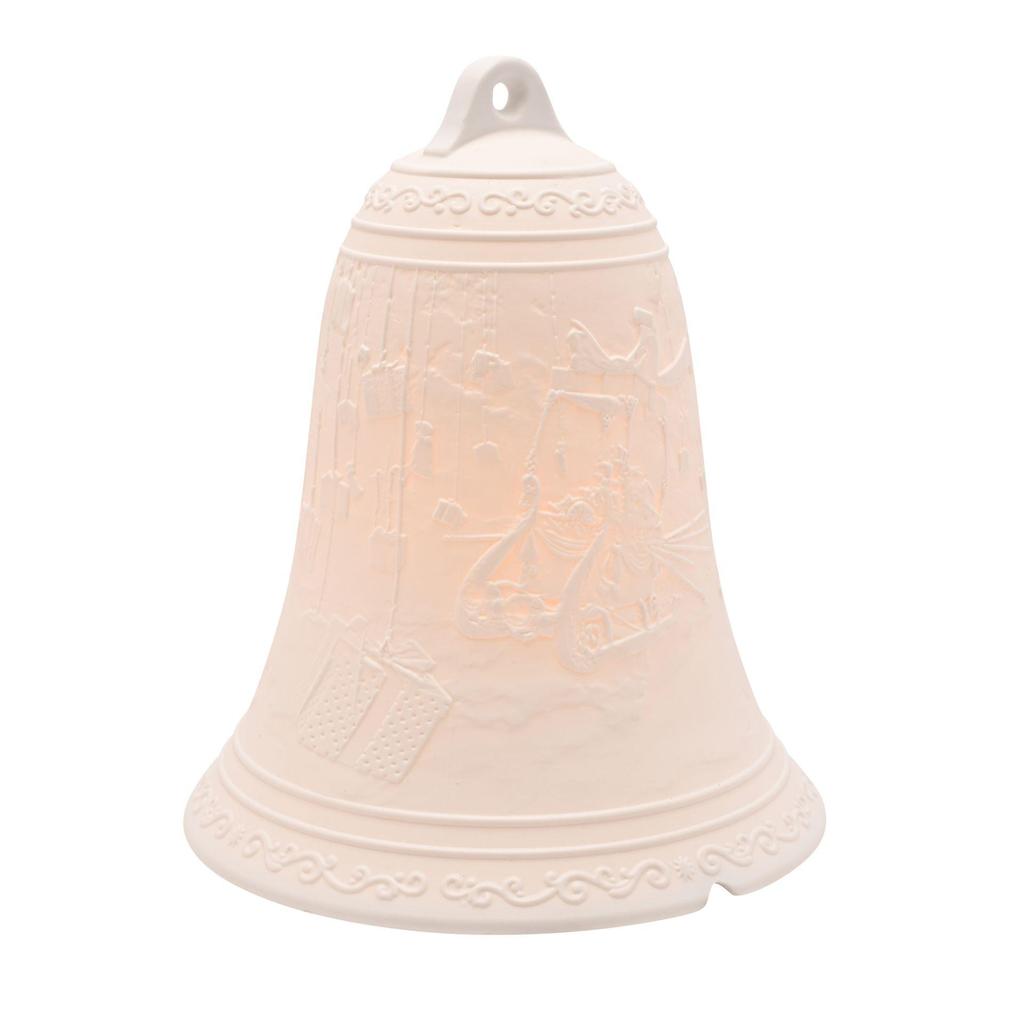 White Porcelain Christmas Bell Lamp