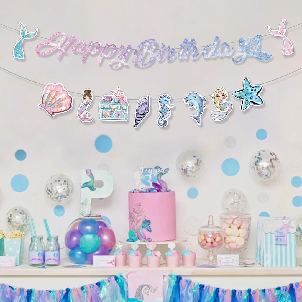 Children'S Birthday Party Decoration Flag Pulling Boys And Girls Birthday Arrangement Banner Flag Pulling