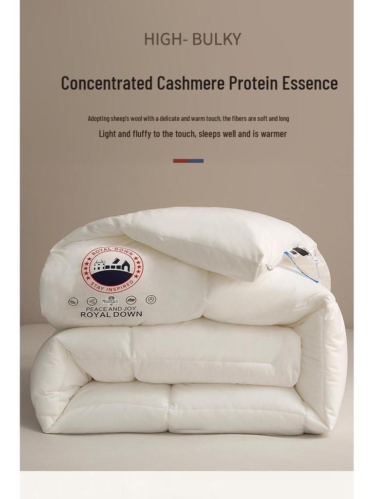 Icelandic Cashmere Down Luxury Quilt with High Rebound Warmth