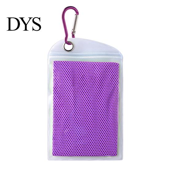 Outdoor Sports Cooling Accessory 100x30cm Unisex Towel, Portable Wrap with Carabiner, Breathable Polyester Cloth Instant Chill Towel for Workout
