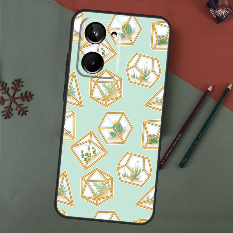 Cactus Succulent Case For Realme C75 C65 C67 C71 C63 C61 C55 C51 C53 C35 11 12 13 14 15 Pro Plus GT6 GT7 Pro