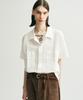 NOIRER [2Pack] Oversized Ripple Half Shirt