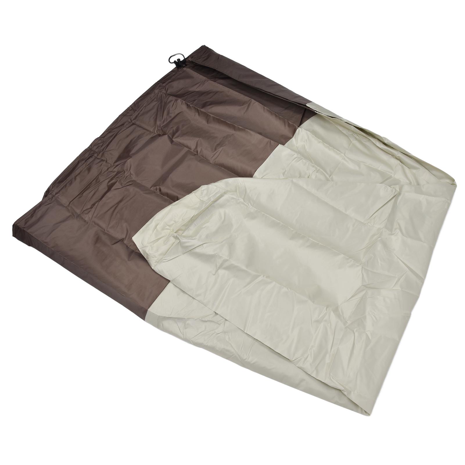 

Garden Fountain Cover 210D Silver Coated Oxford Cloth Waterproof Statue Protective Cover for Outdoor PatioBeige and