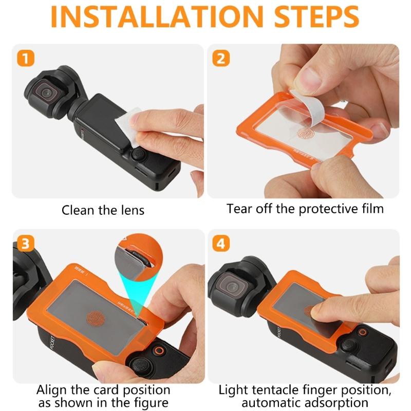 Clear Tempereds Glass Film for Pocket 3 LCD and Lens AntiScratch High Hardness