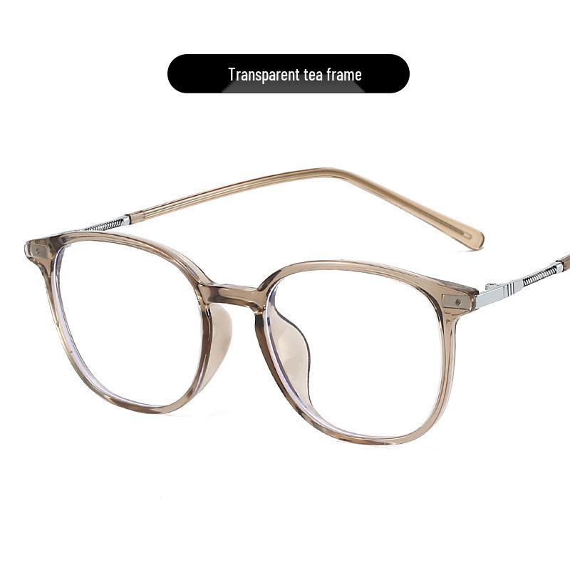 Square Frame Glasses for Women: TR90 Metal, Anti-Blue Light, Prescription/Non-Prescription Lenses, Slimming Design for Large Faces, No Makeup Style