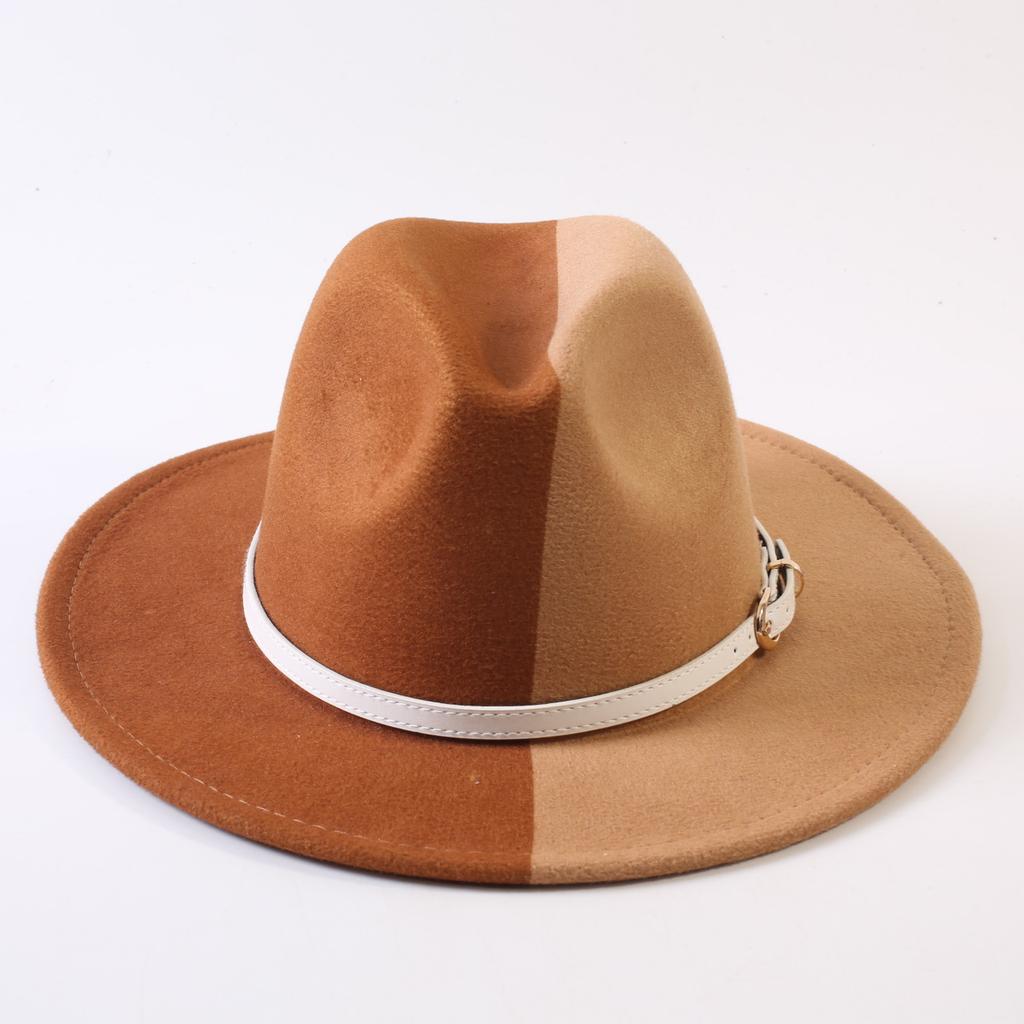 Popular European and American Classic Double-color Wide-brimmed Top Hat Men's and Women's Fashion OL Style Cowboy Hat Jazz Hat